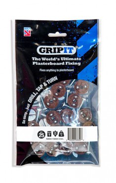 Gripit Brown Plasterboard Fixings 20mm Pack of 25